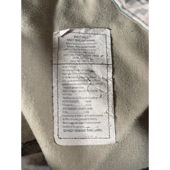 Army Combat Uniform Pants 34X29.5 Tactical Cargo Insect Repellent Digital Camo - Picture 3 of 12